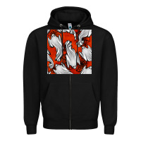 Black flying ghosts seamless pattern Zipper Hoodie - BundleAndBundleShop