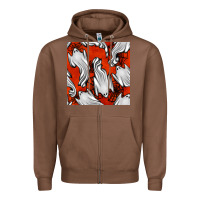 Chestnut flying ghosts seamless pattern Zipper Hoodie - BundleAndBundleShop