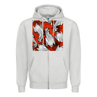 Dove Grey flying ghosts seamless pattern Zipper Hoodie - BundleAndBundleShop