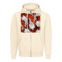 Sandshell flying ghosts seamless pattern Zipper Hoodie - BundleAndBundleShop