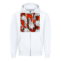 White flying ghosts seamless pattern Zipper Hoodie - BundleAndBundleShop