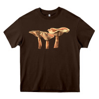 Chocolate Brown lactarius rufus mushroom Heavy Core Tee - LillyAllenDesigns