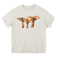 Cream lactarius rufus mushroom Heavy Core Tee - LillyAllenDesigns