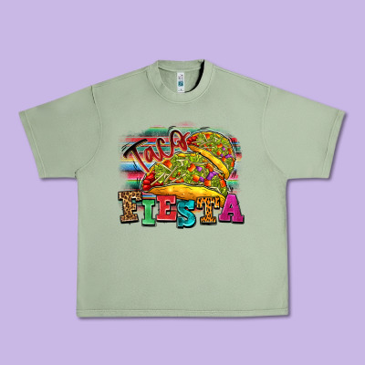 Taco Fiesta Urban Heavy Tee Designed By Texasbilliewilder