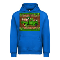 Cobalt st Patricks farm animals truck Urban Hoodie - Jasminsmagicworld