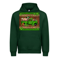 Forest Green st Patricks farm animals truck Urban Hoodie - Jasminsmagicworld