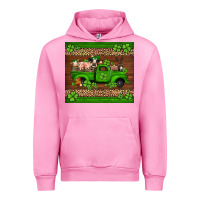 Fuchsia Pink st Patricks farm animals truck Urban Hoodie - Jasminsmagicworld