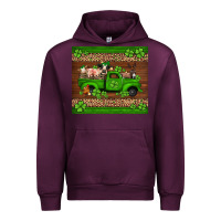 Mauve Wine st Patricks farm animals truck Urban Hoodie - Jasminsmagicworld