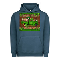 Pigment Midnight Navy st Patricks farm animals truck Urban Hoodie - Jasminsmagicworld