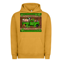 Pigment Peanut Butter st Patricks farm animals truck Urban Hoodie - Jasminsmagicworld