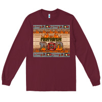 Burgundy firefighter dad Long Sleeve Tee - HRA Design Shop