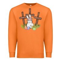 Carrot floral watercolor easter bunny cross Premium Sweatshirt - MaliasSmallBusiness