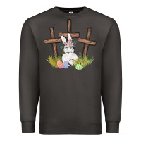 Smoke floral watercolor easter bunny cross Premium Sweatshirt - MaliasSmallBusiness