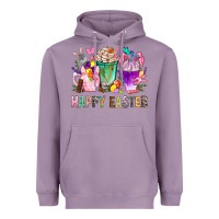 Lavender Happy Easter coffee cups with Bunny Heavyweight Hoodie - NancyCooperArtShop