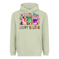 Matcha Happy Easter coffee cups with Bunny Heavyweight Hoodie - NancyCooperArtShop