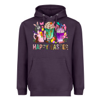 Plum Happy Easter coffee cups with Bunny Heavyweight Hoodie - NancyCooperArtShop
