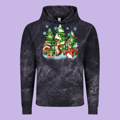 Vintage Hoodie christmas rabbits
