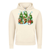 Vintage Artic christmas rabbits Vintage Hoodie - Zillion Design Studio