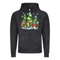 Vintage Black christmas rabbits Vintage Hoodie - Zillion Design Studio