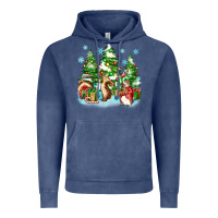 Vintage Denim christmas rabbits Vintage Hoodie - Zillion Design Studio