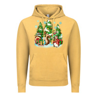 Vintage Mustard christmas rabbits Vintage Hoodie - Zillion Design Studio