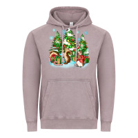 Vintage Zinc christmas rabbits Vintage Hoodie - Zillion Design Studio