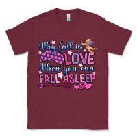 Burgundy why fall in love when you can fall asleep Classic Tee - OliviaCreatesArt