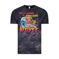 Cloud Black lifes a beach make some waves Vintage Tee - texasbilliewilder