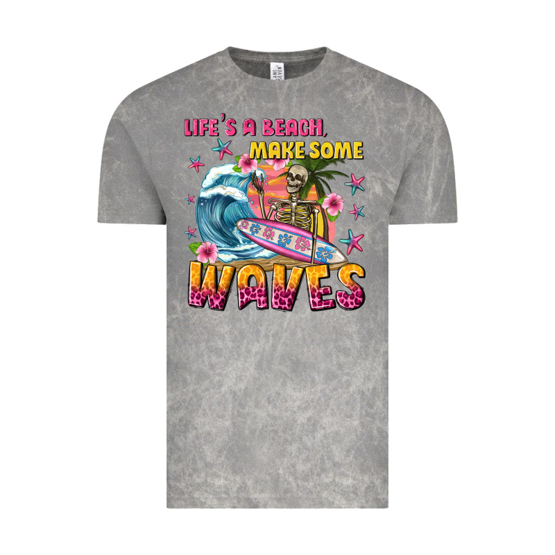Lifes A Beach Make Some Waves Vintage Tee by texasbilliewilder | Teevron