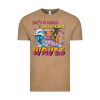 Vintage Coffee lifes a beach make some waves Vintage Tee - texasbilliewilder