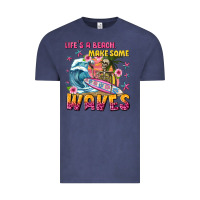 Vintage Denim lifes a beach make some waves Vintage Tee - texasbilliewilder