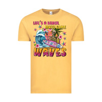 Vintage Mustard lifes a beach make some waves Vintage Tee - texasbilliewilder
