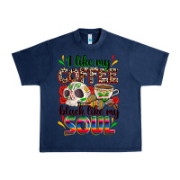 Navy i like my coffee black like my soul Urban Heavy Tee - Zillion Design Studio