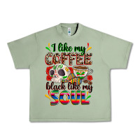 Oil Green i like my coffee black like my soul Urban Heavy Tee - Zillion Design Studio