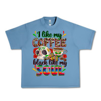 Pebble Blue i like my coffee black like my soul Urban Heavy Tee - Zillion Design Studio