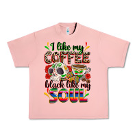 Salmon i like my coffee black like my soul Urban Heavy Tee - Zillion Design Studio