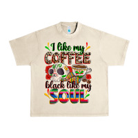 Sandshell i like my coffee black like my soul Urban Heavy Tee - Zillion Design Studio