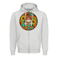 Dove Grey fall gnomes round earrings 2 Zipper Hoodie - Artiststas