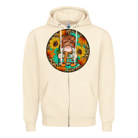 Sandshell fall gnomes round earrings 2 Zipper Hoodie - Artiststas