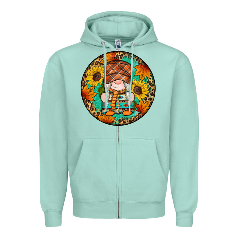 Fall Gnomes Round Earrings 2 Zipper Hoodie by Artiststas | Teevron