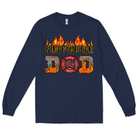 Navy firefighter dad Long Sleeve Tee - HRA Design Shop