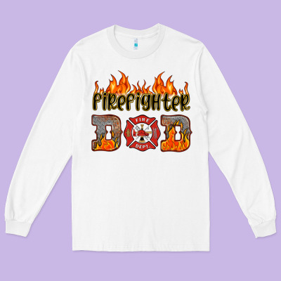 Firefighter Dad Long Sleeve Tee Designed By Hra Design Shop