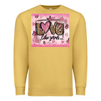 Antique Gold love like jesus Premium Sweatshirt - MaliasSmallBusiness