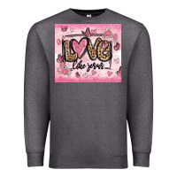 Charcoal Heather love like jesus Premium Sweatshirt - MaliasSmallBusiness