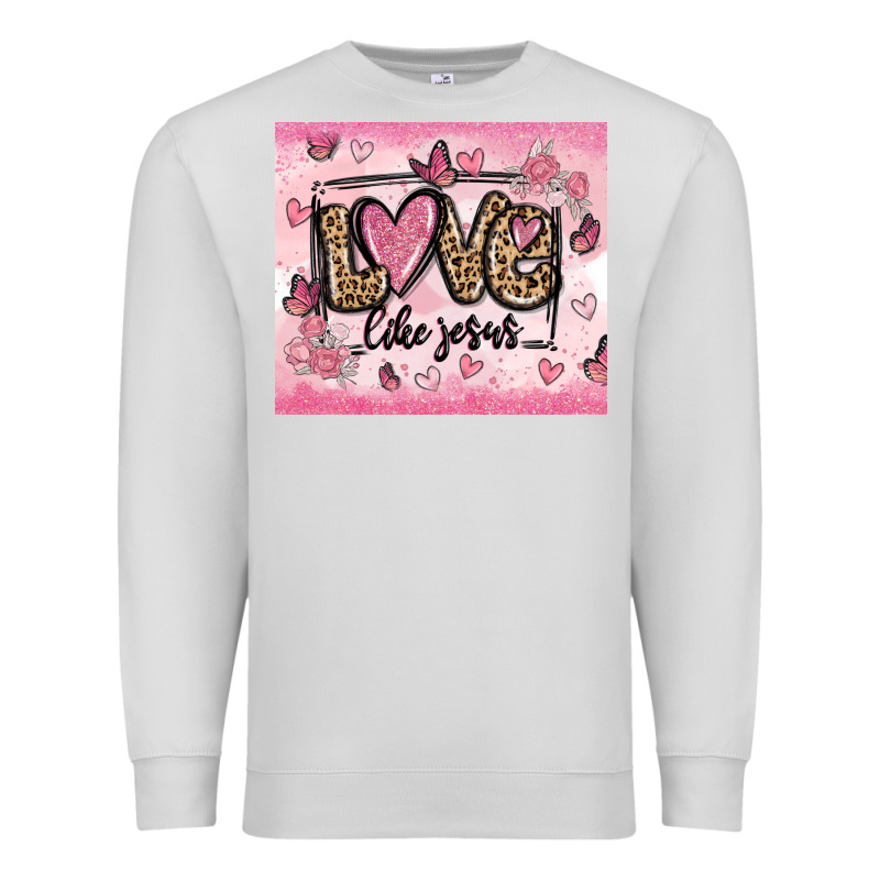 Love Like Jesus Premium Sweatshirt by MaliasSmallBusiness | Teevron