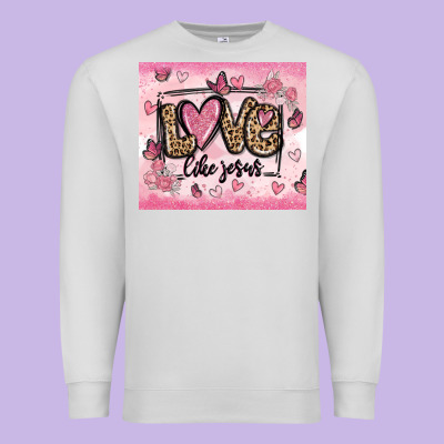 Love Like Jesus Premium Sweatshirt Designed By Maliassmallbusiness