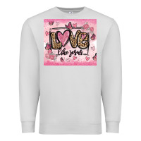 Dove Grey love like jesus Premium Sweatshirt - MaliasSmallBusiness