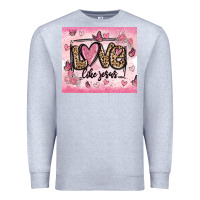 Heather Grey love like jesus Premium Sweatshirt - MaliasSmallBusiness