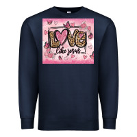 Navy love like jesus Premium Sweatshirt - MaliasSmallBusiness
