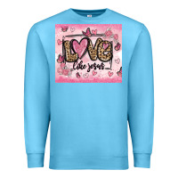 Ocean Blue love like jesus Premium Sweatshirt - MaliasSmallBusiness